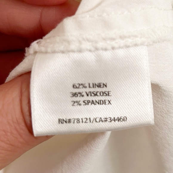 EILEEN FISHER Italian Linen Blend collared Shirt Jacket SZ: Large - Picture 5 of 10